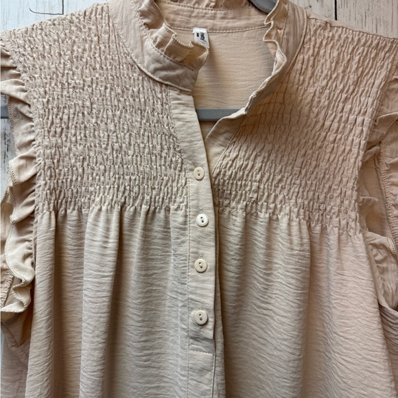 ePretty Beige Ruffle Blouse - Picture 6 of 10
